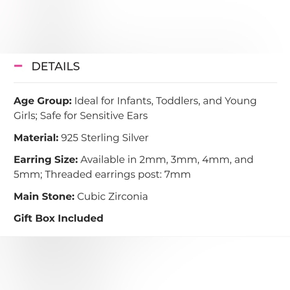 Toddler silver sterling earrings - Picture 4 of 7